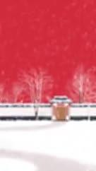 清新雪景院落小寒节气视频的预览图